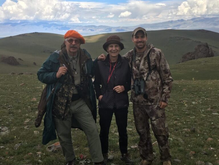 Rob Kern with clients during a hunting shikar in Mongolia