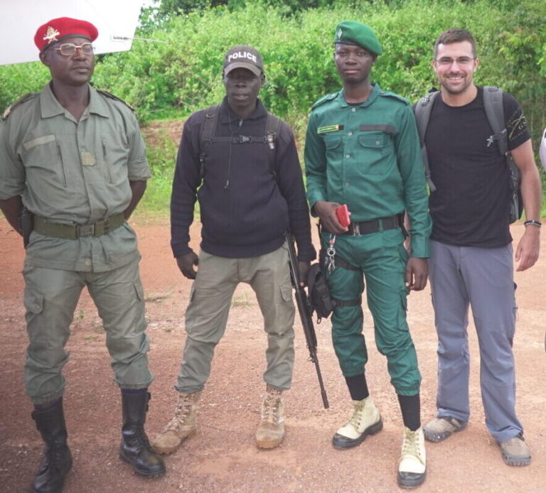 Rob Kern in Cameroon with local anti-poaching and conservation team