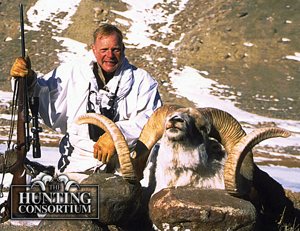 The Hunting Consortium is a Craig Boddington Endorsed Outfitter. This is Craig Boddington with his Marco Polo Polo Argali from Tajikistan from his SECOND Marco Polo Sheep Hunt with Hunting Consortium.